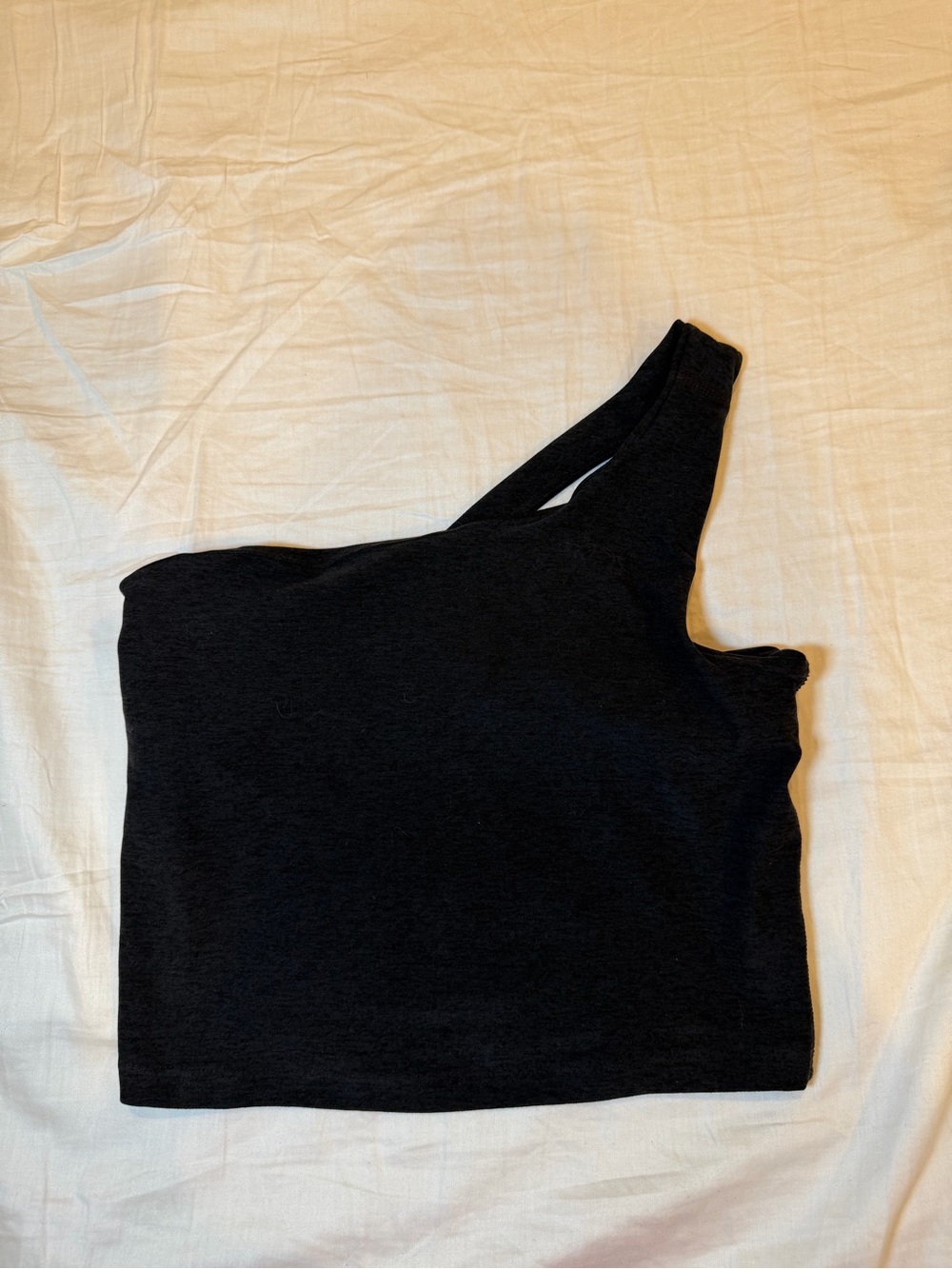 Beyond Yoga One-Shoulder Asymmetric Crop Tank
Size XS | Darkest Night